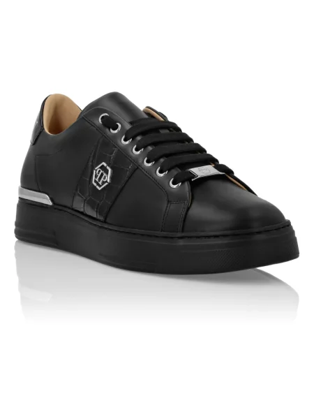 Sneakersy Philipp Plein skórzane czarne