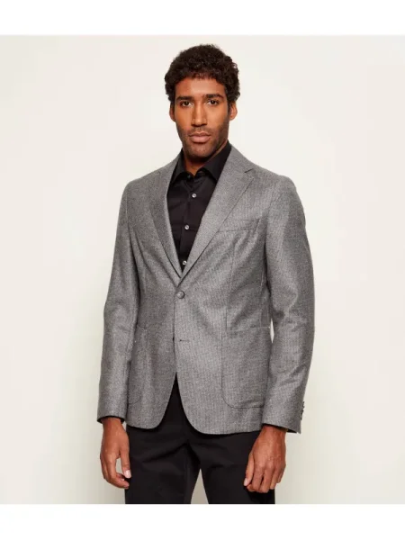 BOSS BLACK De lână sacou negru