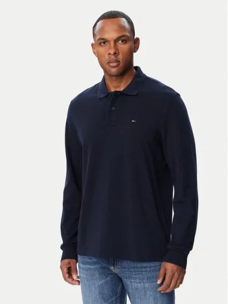 Tommy Jeans Tricou polo Essential Bleumarin