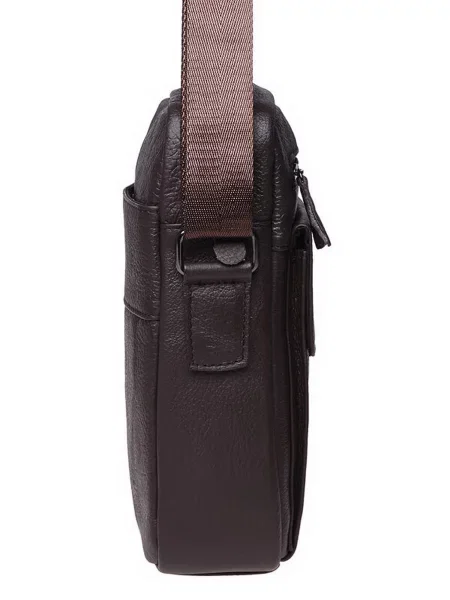 Кожаная сумка кросс-боди Borsa Leather коричневая