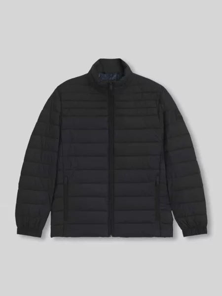 Kurtka pikowana o kroju slim fit z naszywką z logo model Boss Orange czarna
