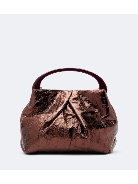 Top Dries Van Noten din piele maro