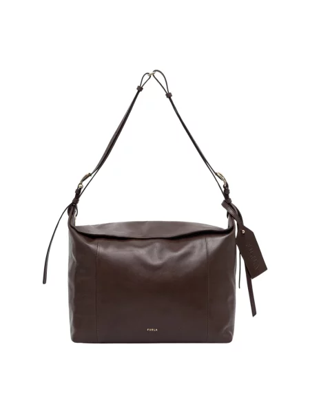 Torebka hobo Furla skórzana brązowa