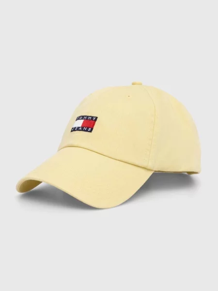 Шапка с козирка Tommy Jeans с апликация синьо