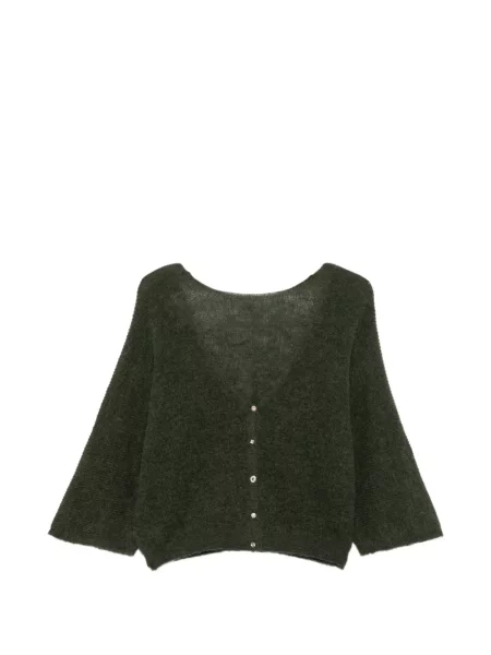 Cardigan Ba&sh cu decolteu în V verde