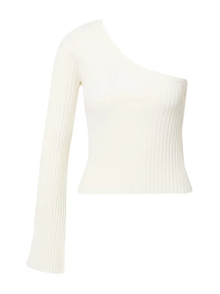 Pulover Urban Classics tricotate scurt alb