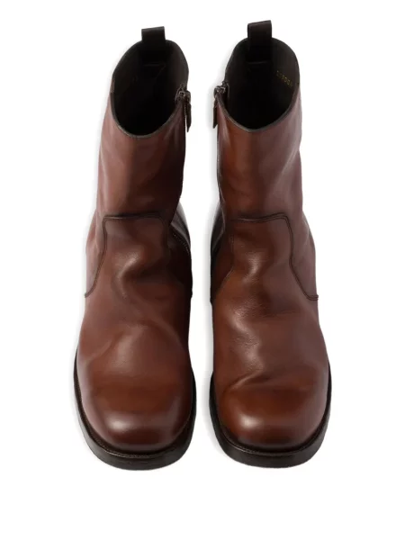 Botine Prada din piele maro