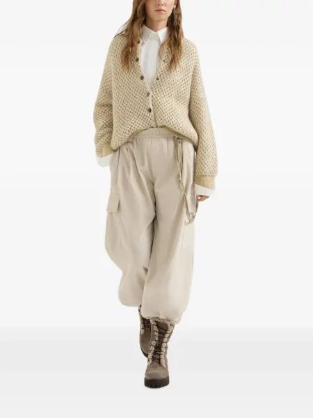 Pantaloni cargo Brunello Cucinelli de catifea cord