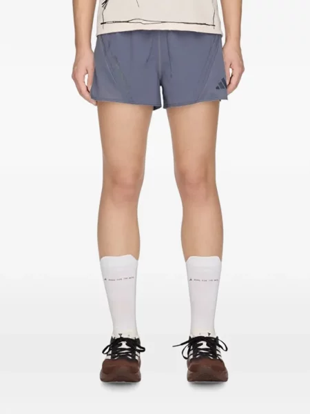 Scurt tricou Adidas alergare cu broderie portocaliu