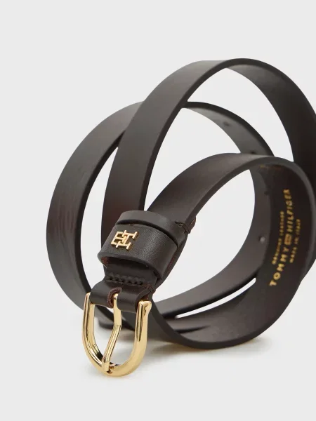 Шкіряний ремінь Tommy Hilfiger коричневий