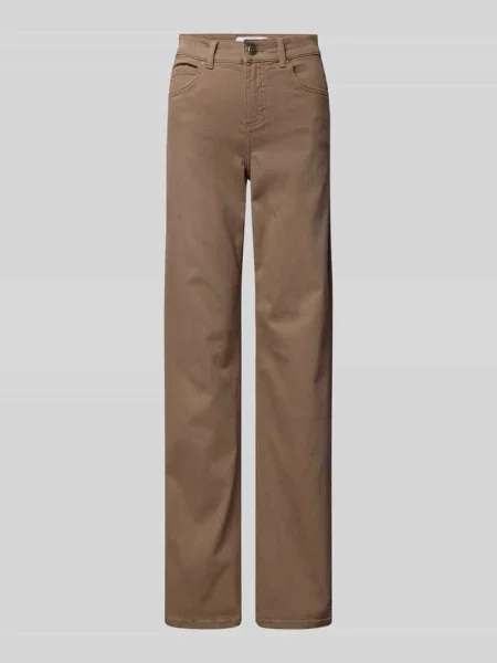 Jeansy o kroju straight fit z 5 model ‘LARA’ Angels beżowe