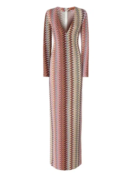 Rochie maxi Missoni de costum maro