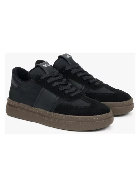 Sneakersy Estro skórzane czarne