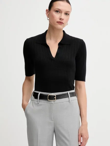 United Colors of Benetton tricou polo negru