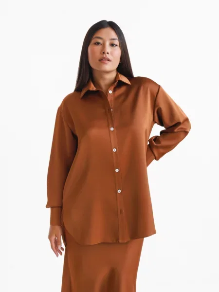 Сатинова Блуза Lilove теракотовий