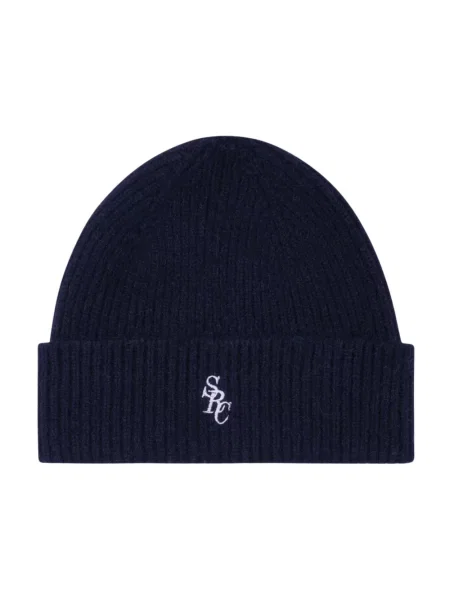 Sporty & Rich czapka wełniana SRC Cashmere niebieska