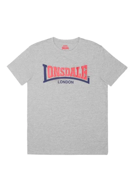LONSDALE Tricou bleumarin portocaliu gri