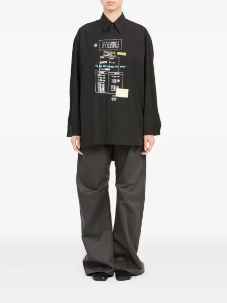 Cămașă Mm6 Maison Margiela cu imagine negru