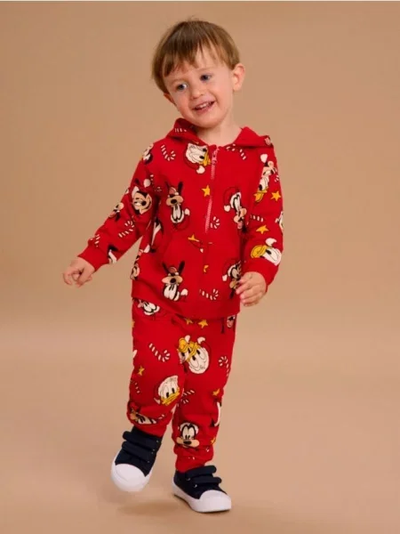 Sinsay Kalhoty joggers Mickey Mouse červená