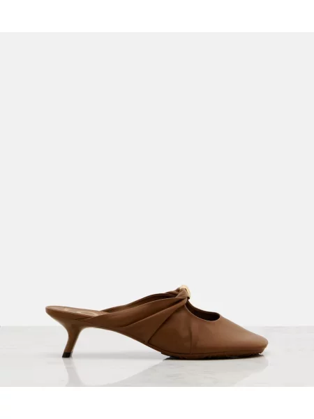 Papuci tip mules Loewe din piele maro