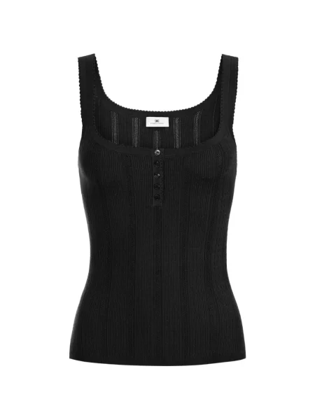 Top Elisabetta Franchi tricotate ajurat negru