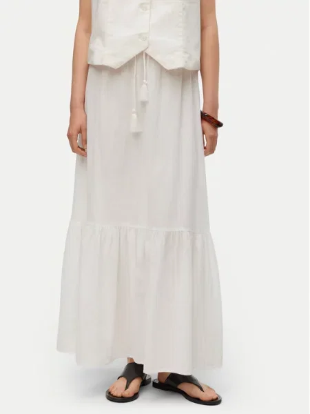 Vero Moda Maxi sukně Pretty Regular Fit bílá