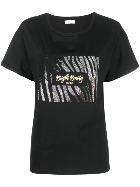 Тениска Liu Jo с принт черно