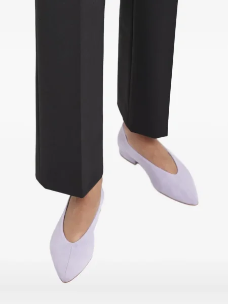Pantofi cu toc Flattered din piele de căprioară fără toc violet