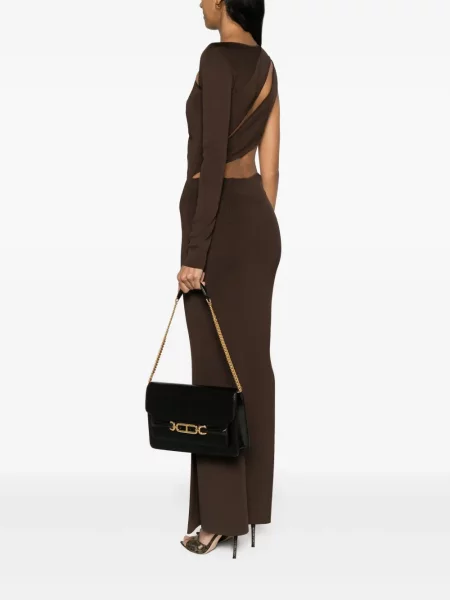 Iš natūralios odos odinė rankinė Tom Ford juoda