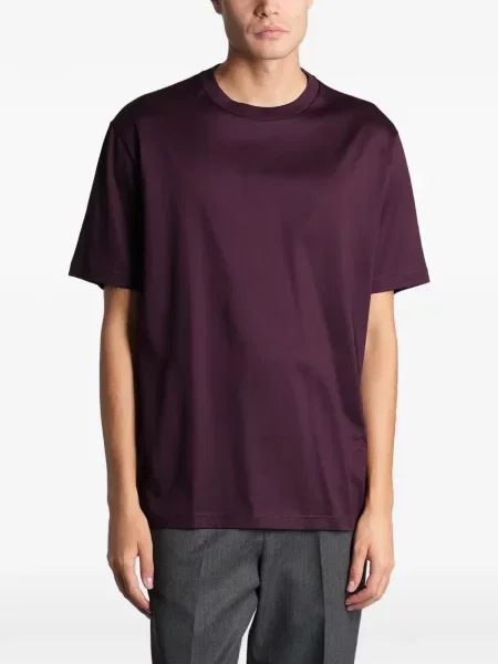 Tricou Low Brand cu broderie violet