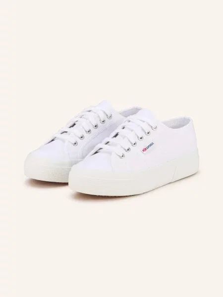 Superga Sneakersy Platform weiss białe