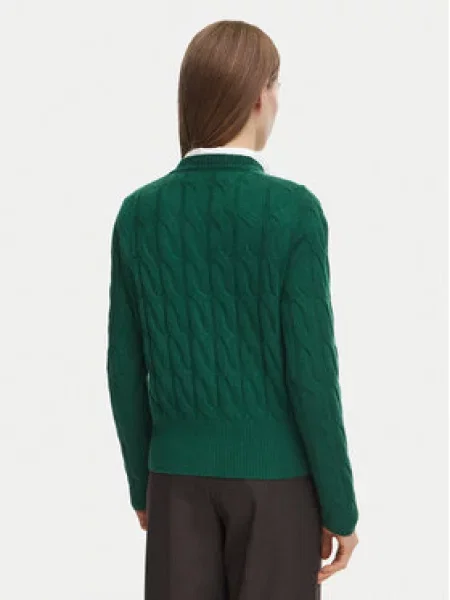 Tommy Hilfiger kardigan za žene od vune zelena
