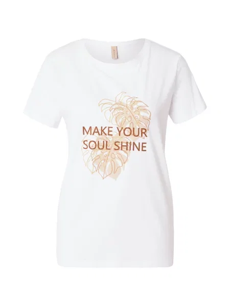 Soyaconcept Tricou RINA FP maro / maro deschis alb