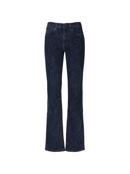 Blugi Etro cu imagine cu model paisley albastru