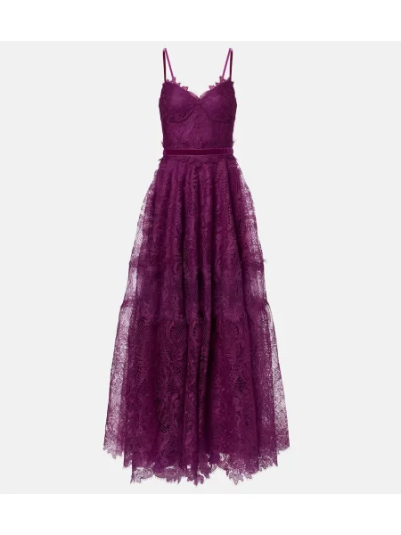 Rochie Costarellos din dantelă violet