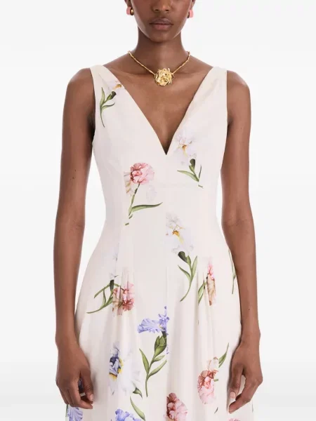 Rochie midi Oscar De La Renta cu imagine