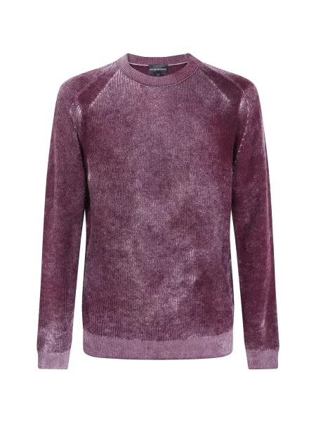 Pulover Emporio Armani de lână cu imagine roșu