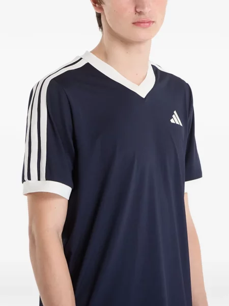 Tricou Adidas alergare cu șireturi din dantelă negru