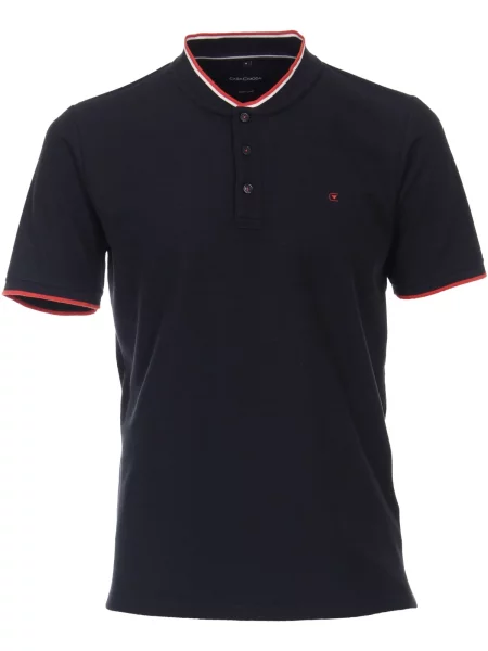 VENTI Tricou albastru marin / portocaliu alb