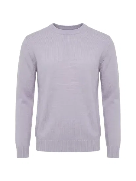 Lung pulover Kiton cu decolteu rotund violet