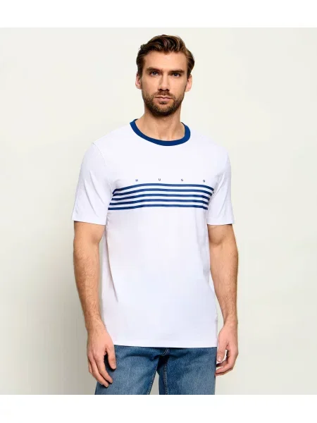 HUGO Tricou Dempsy alb