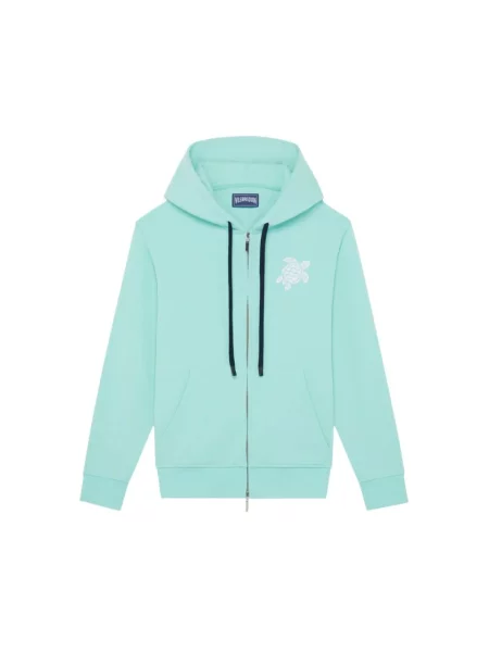 Haftowany kardigan Vilebrequin niebieski