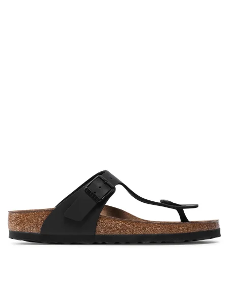 Șlapi Birkenstock din piele negru