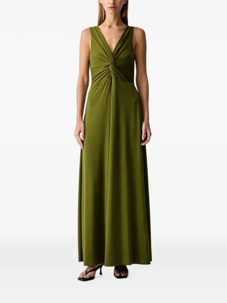 Rochie maxi Vicolo cu decolteu în V verde