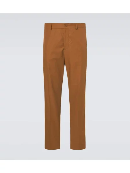 Kalhoty Moncler hnědé