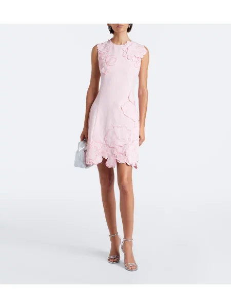 Rochie Leo Lin cu model floral roz