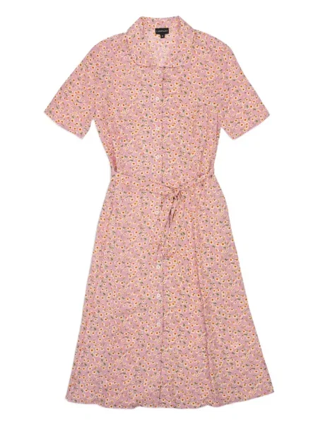 Rochie florală Callipygian cu model floral cu imagine de costum roz