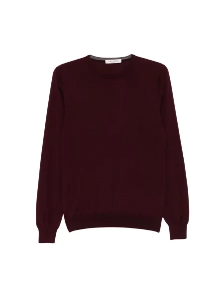 Sweter La Fileria wełniany czerwony