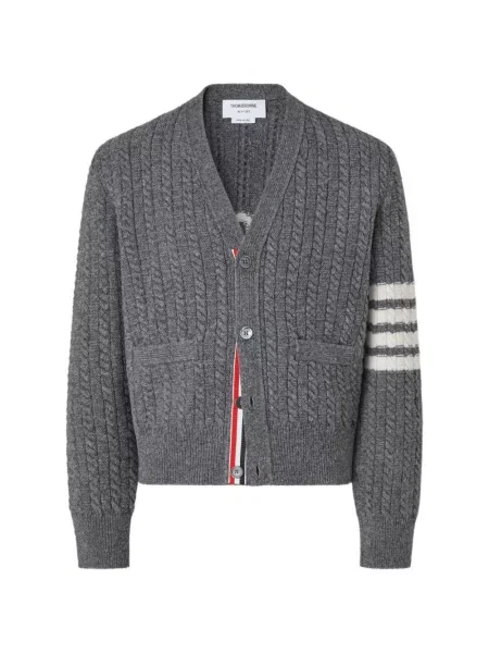 Cardigan Thom Browne de lână gri