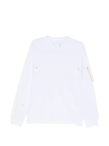 Lung tricou Sacai alb